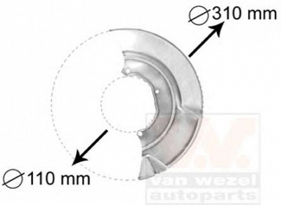 VAN WEZEL 5874371 -  Отражатель, диск тормозного механизма